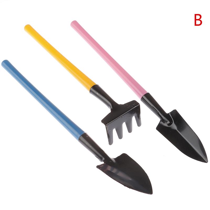 3Pcs/Set Home Garden Tool Set Home-Grown Three-Piece Shovel Rake Planting Tools