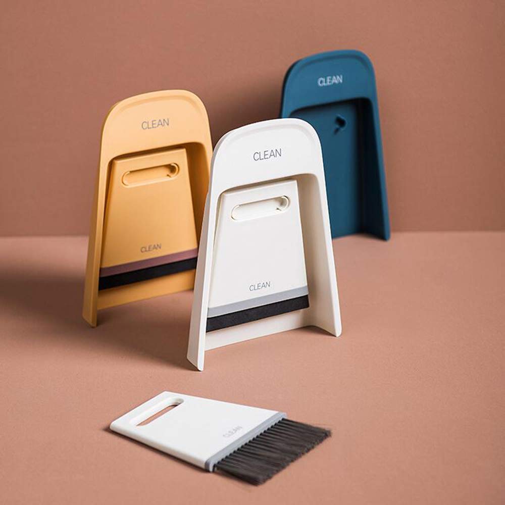 Broom and Desktop Dustpan Set, Mini Broom for Dust and WetDry Cleaning, Plastic, Portable and Easy to Store, Multi-functional Cleaning Tools, Ideal