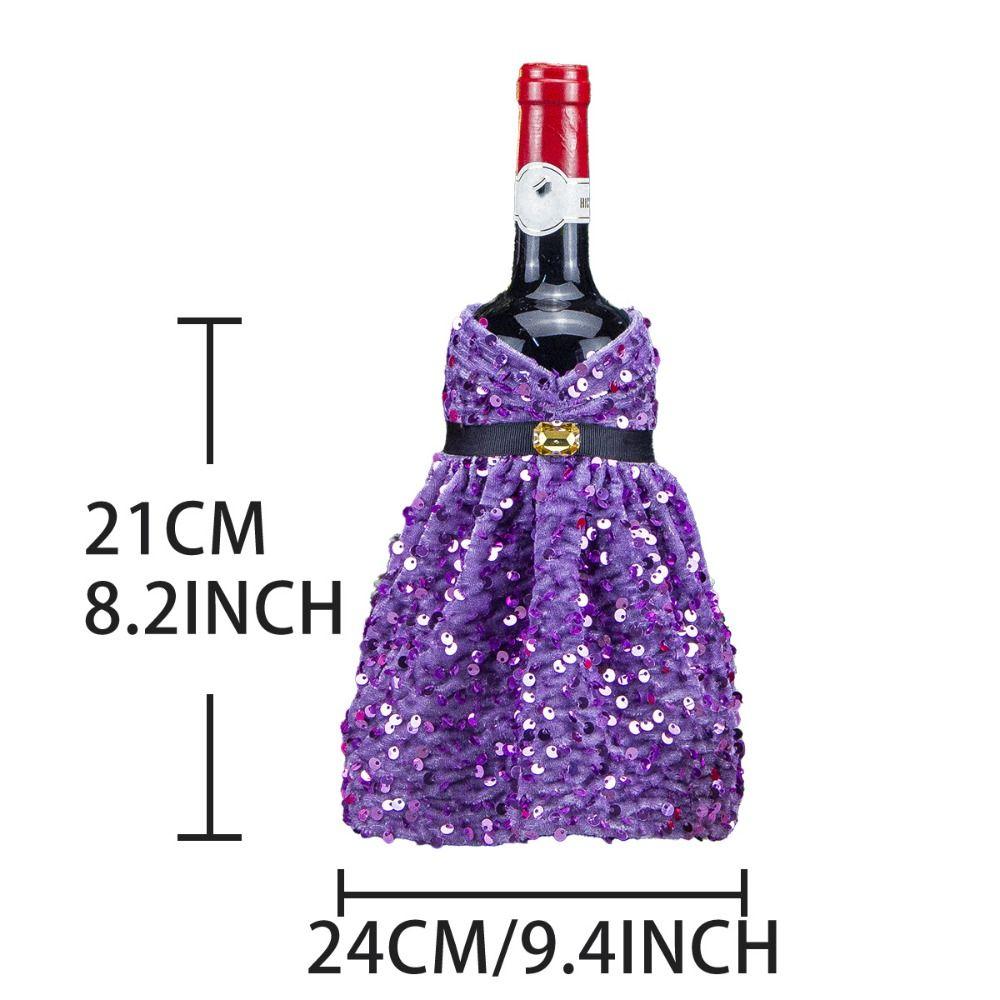 Dust-proof Wine Bottle Covers Sequined Champagne Bottle Cover New Christmas Decoration