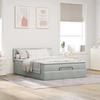 Maison Exclusive - Cadre de lit ottoman et matelas gris clair 140x190 velours