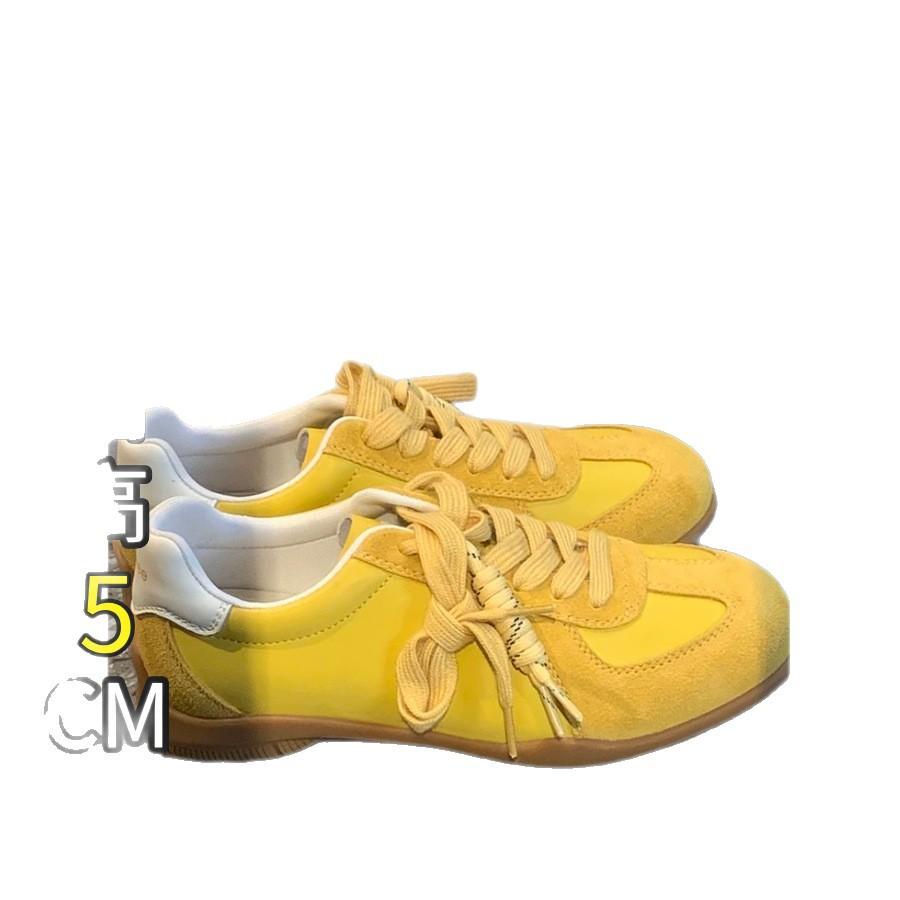 Lan Cabinet Edition~ Super Fire Retro Color Matching Thick-soled German Training Shoes Women's 2025 Autumn New Inner Height-increasing Sports 