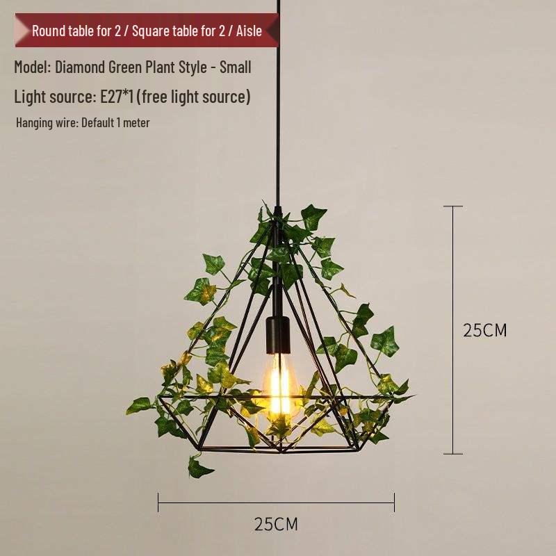 Trendy Diamond Pendant Light for Music Bars, Milk Tea Shops, and Forest-Themed Décor