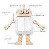 Asilo Montessori Busy Board Accessori Bruco Ingranaggio Lampada LED Campanello Rullo Contatore Perline Giocattolo da Parete Giocattolo Educativo