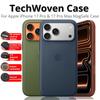 Originál 1:1 Pro pouzdro Apple TechWoven s MagSafe Pro pouzdra pro iPhone 17Pro Max Bezdrátové nabíjení Plné logo Ochrana 17Pro Magnetický kryt