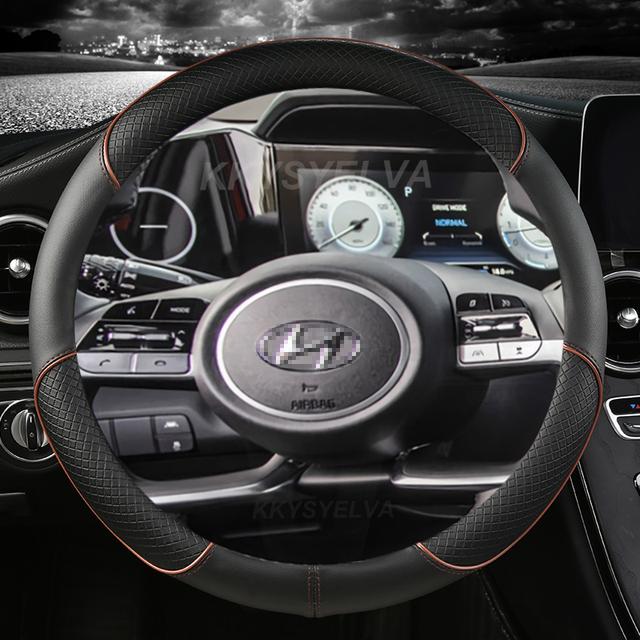 PU kožený potah na volant do auta pro Hyundai Tucson NX4 Elantra Sonata 10th Auto příslušenství