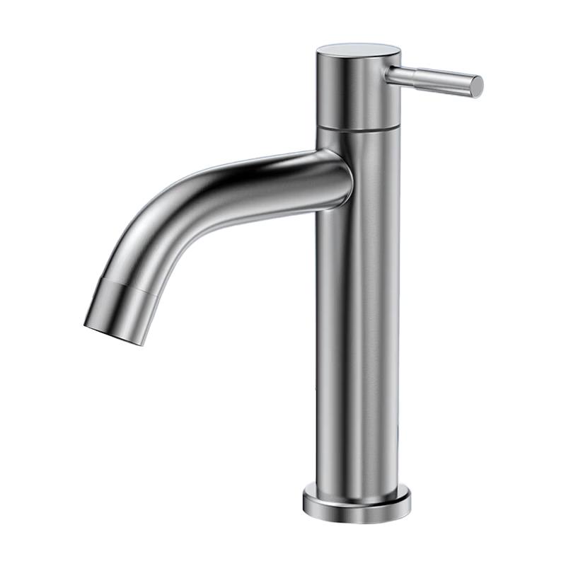 CHIGO 304 Stainless Steel Single Cold Bathroom Faucet Standard