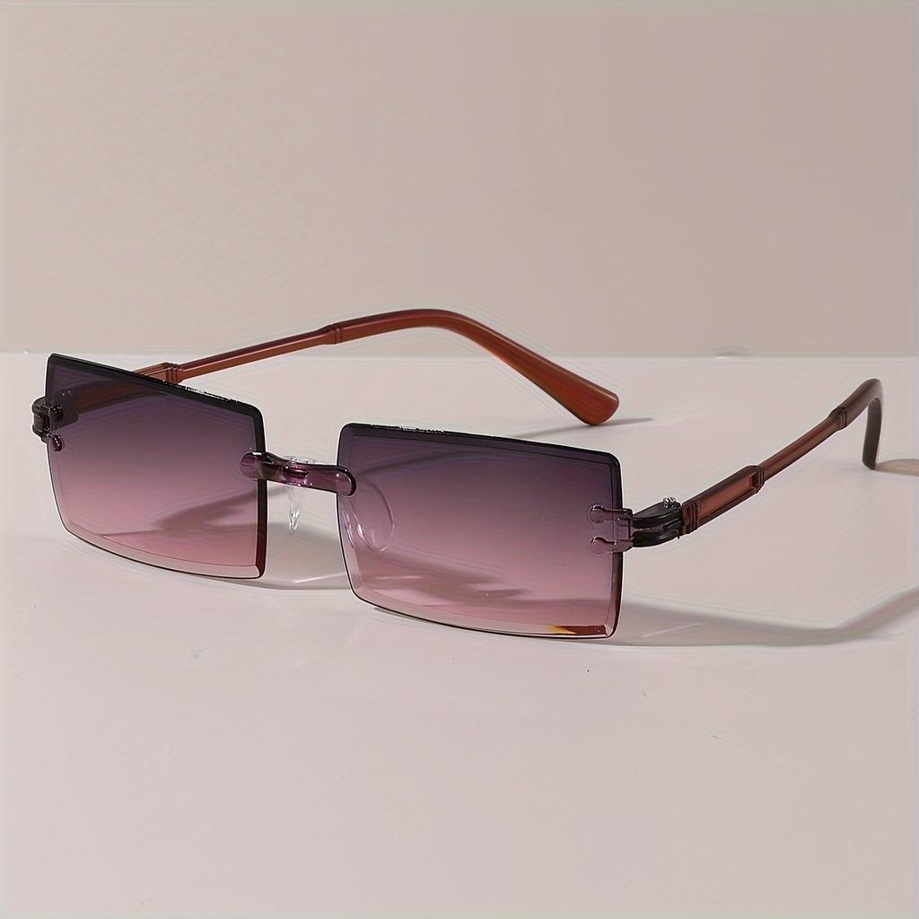 9pcs Rectangle Stylish Sunglasses For Female Male Cute Candy Color Decorative Shades For Vacation Beach Party Shades Eyeglasses UV400