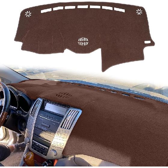 Dash Cover  Fit For 2004-2006 Lexus RX330,2007-2009 RX350, 2006-2008 RX400H,Dashboard Cover Mat Pad With Center Speaker Holes(Beige)