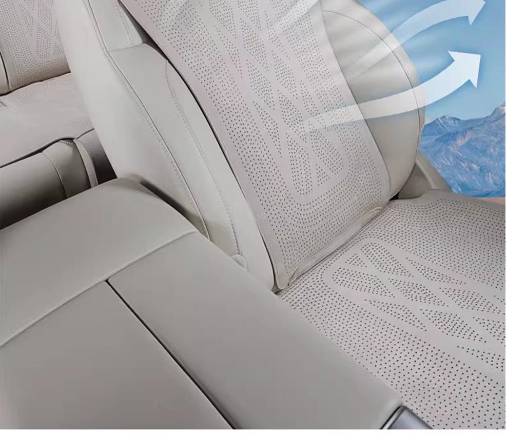 Idealna Uniwersalna Poduszka na Siedzenie Samochodowe z Zamszu L6L7 – Oddychająca, Perforowana, Cztery Pory Roku z Osłoną