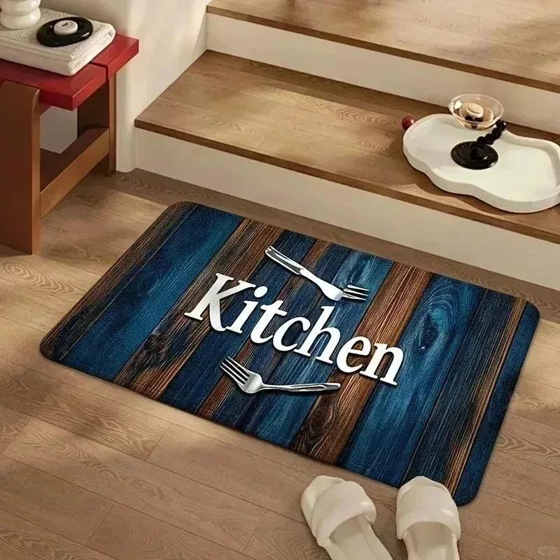 1PC Paw Prints Kitchen Rug Non-Slip Door Mats Pop Design Bathroom Rug Bath Mat Carpet for Home Sink Laundry Decor