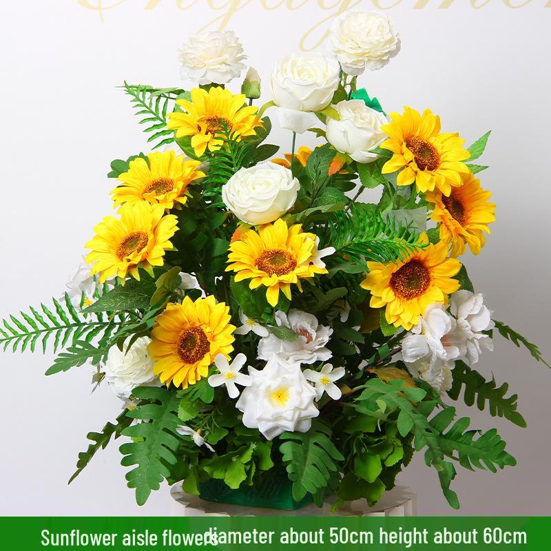 Mori Style Artificial Wedding Floral Aisle Decoration