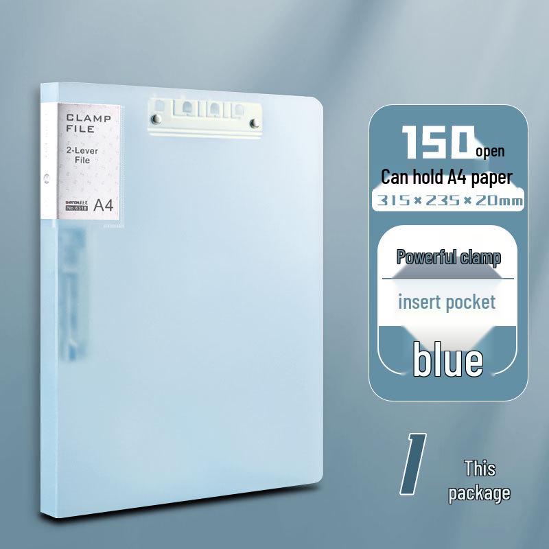 A4 Thickened Double Clip Document Holder for Students and Office