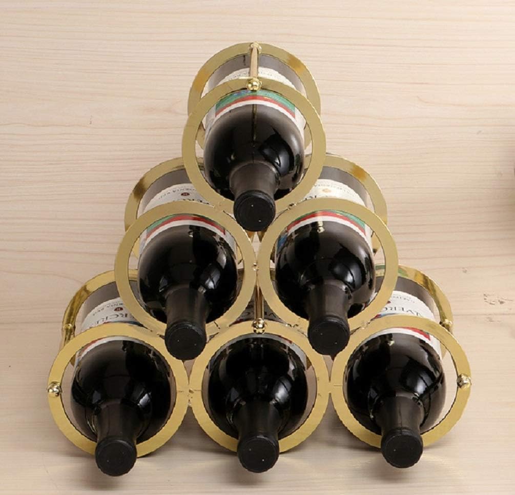 Adega Anberotta, Porta-Vinho, Suporta 6 Garrafas de Vinho ou Champanhe, Caixa de Armazenamento, Suporte, Decoração de Interior, N-W60