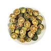 Small green oranges, freeze-dried small green oranges, small citrus, dried green oranges, dried green kumquats, and powdered.