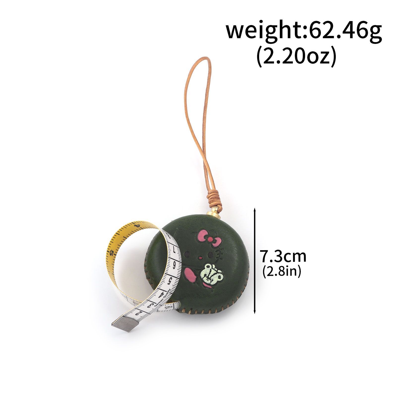 Mignon Animal Imprimé Ruban à Mesurer Doux Sac en Cuir Charme Ours Totoro Chat Cuir Véritable Sac à Dos Pendentif Charme Sac Cadeau