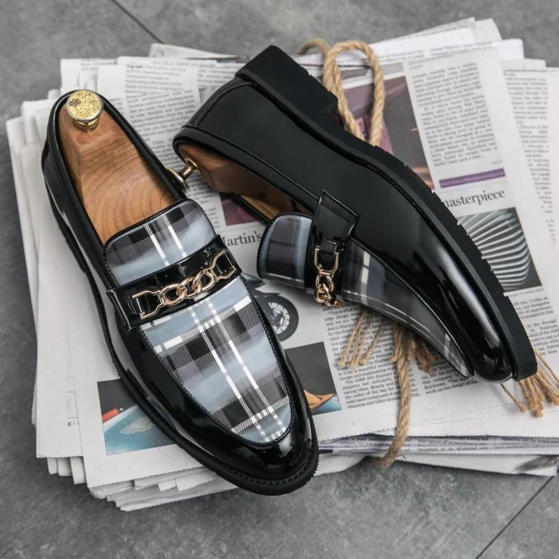 Fashion New Fashion Men's Shoes Luxury  British Style Breathable Loafers Casual Leather Men Dress Classic Business Dress Men Shoes