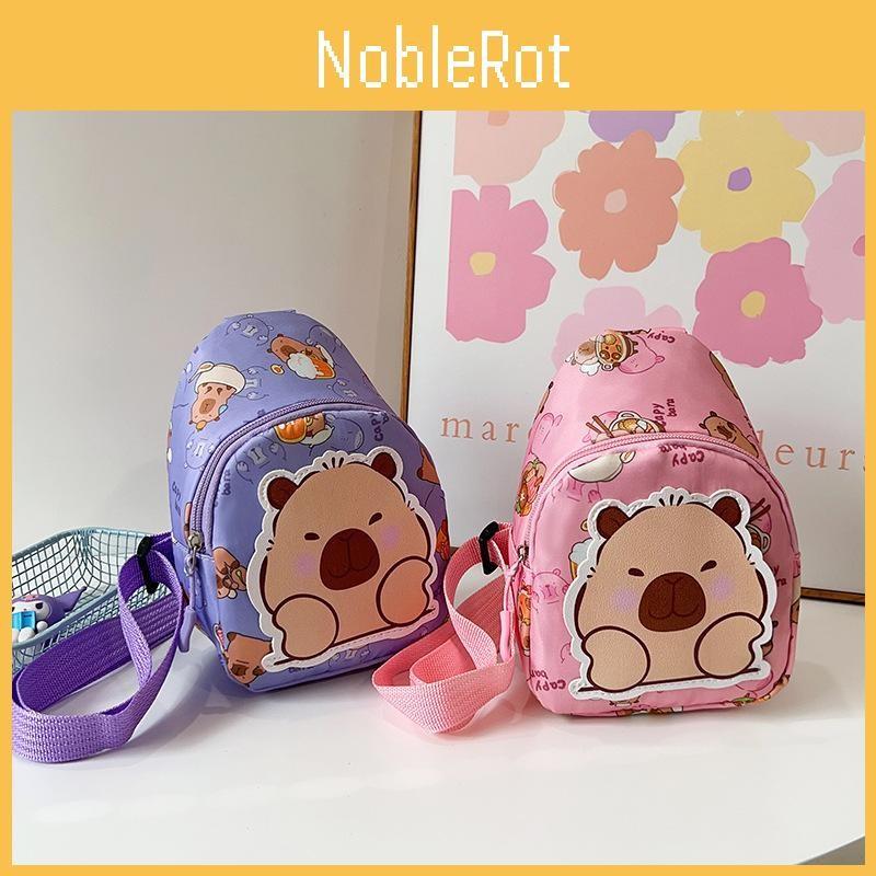 Cartoon Print Capybara Sling Shoulder Crossbody Bag Storage Chest Pack Gift