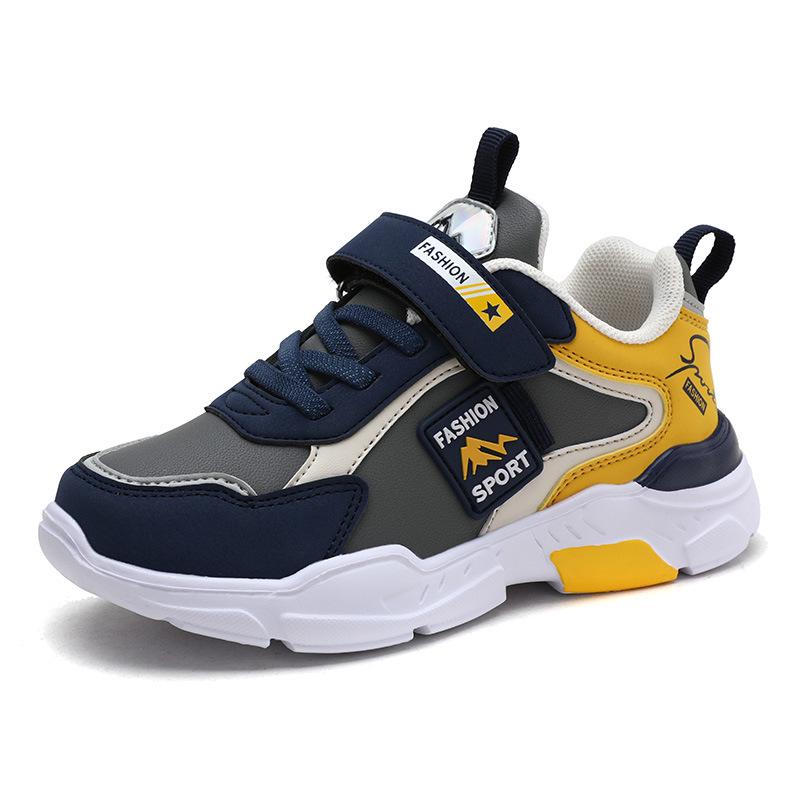 Pantofi sport LED pentru băieți - Adidași de alergare din piele cu plasă pentru copii, Primăvară/Toamnă 2024