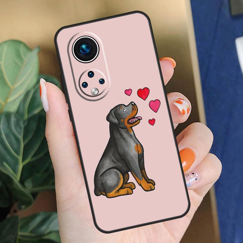 Cute Rottweiler Dog Case For Honor 90 50 70 Lite X9b X9a X8b X8a X8 X9 X9c Honor 200 Pro Magic 5 6 7 Lite Cover