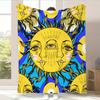 Sun and Moon Totem Digitalprinted Polyester Bedroom Velvet Flannel Cover Blanket Fleece Soft Sofa Cover Blankets for Beds