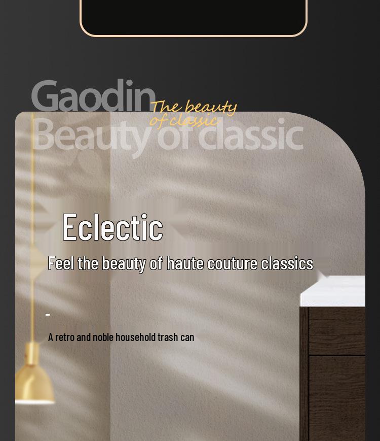 5L Champagne Gold Pedal Trash Can with Lid for Kitchen Use