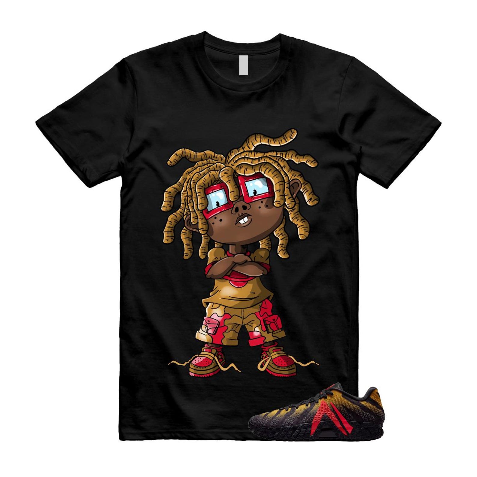 Ja 3 Raptor Black Anthracite Crimson Red Yellow Ochre Gold T Shirt Match CHONGO M