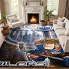 Felpudo de Alfombra Edmonton Oilers para Sala de Estar o Dormitorio Felpudo Protector Debajo de la Silla Decoración de Oficina Regalo de Navidad Regalo de Cumpleaños