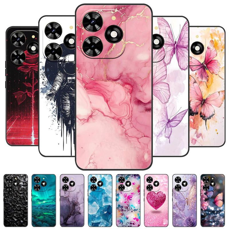 For Infinix Smart 8 Case X6525 Marble Soft Matte Silicone Back Cover For Infinix Smart 8 Pro Smart8 Plus Full Coverage Shell