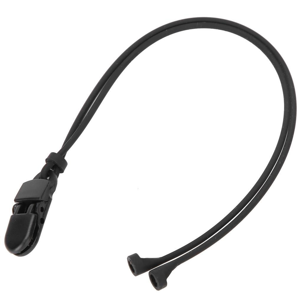 Silikon Anti-Verlust Lanyard Hörgerätehalter Riemen Schutzseil für ältere Menschen(Schwarz )