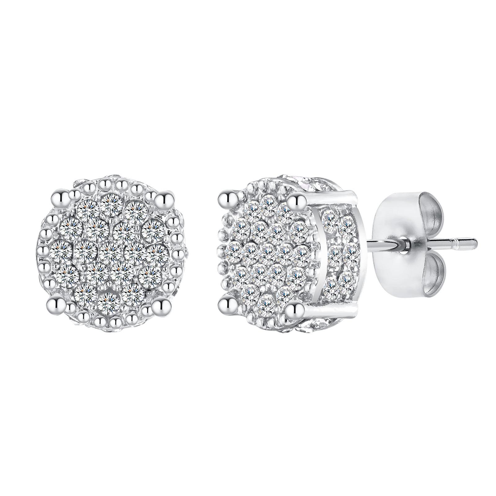 

Мужские роскошные серьги-пусеты с камнями CZ, Металл золотого цвета, Подарок на День святого Валентина, День отца, День рождения, для вечеринки, bbrincos masculinos Zircon