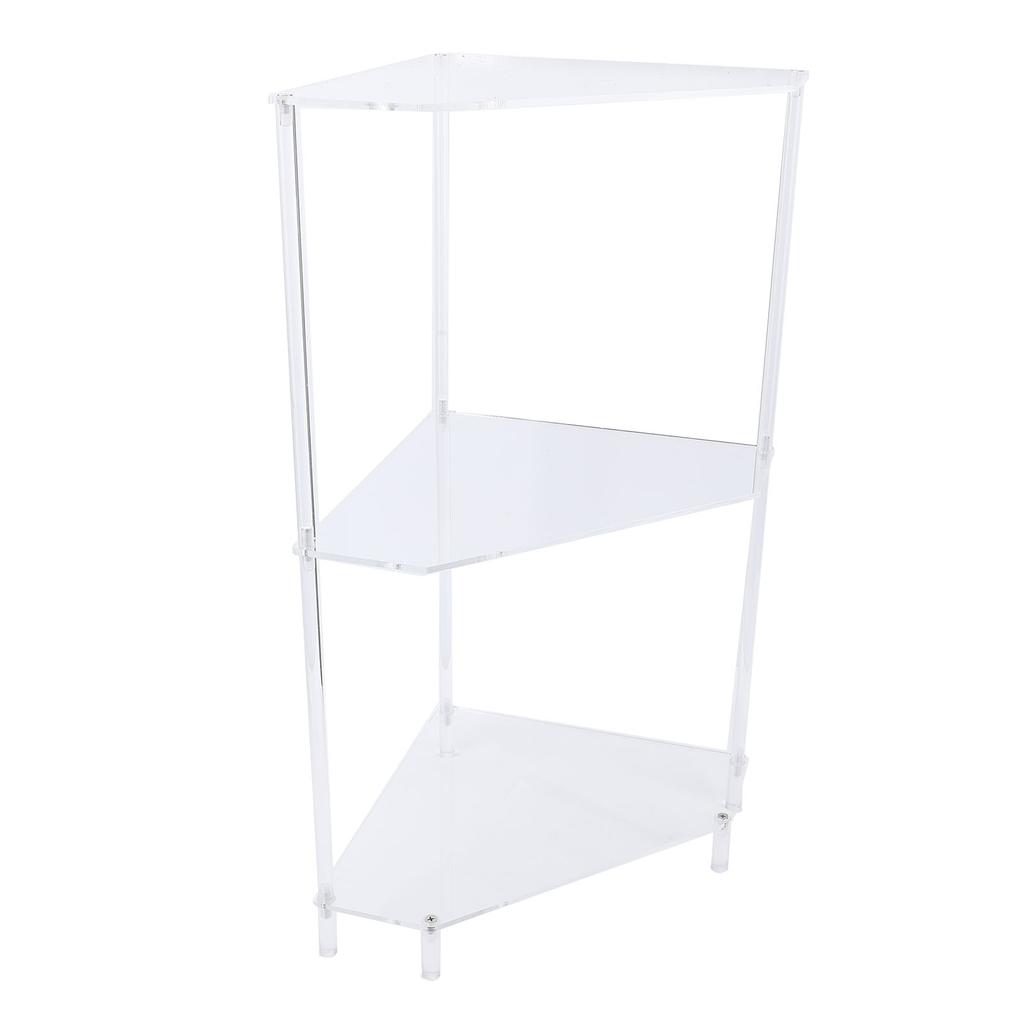 3 Tier Triangular Acrylic Corner Side Table Small Corner Side Table Bathroom Organizer Water