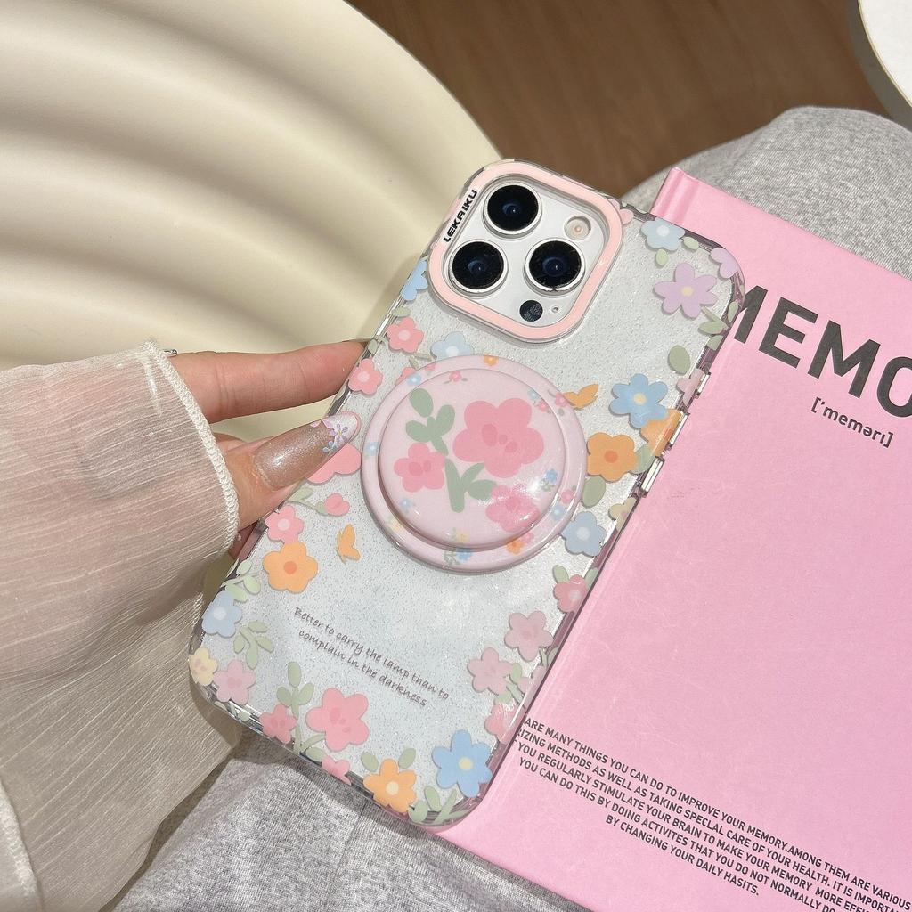 ins Korean cartoon animal suitable for Apple 16promax mobile phone case iPhone15 magnetic suction bracket 14P new