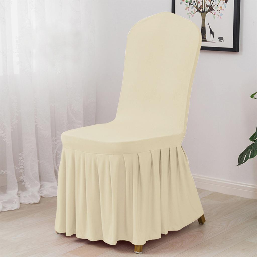 Eetkamerstoelhoes Stretch Parsons Slipcovers met Rok Super Fit Spandex Stoelzittingbeschermer Hoes voor Eetkamer, Hotel, Ceremonie