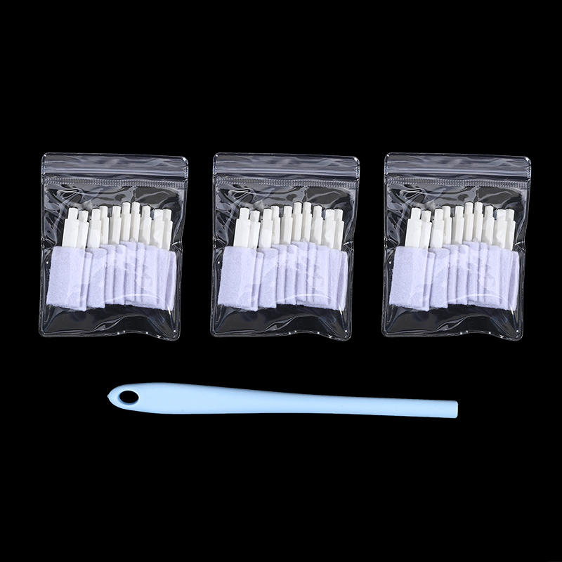 

30/50PCS Long Handle Disposable Toilet Brush with Refill Heads Bathroom Crevice Cleaning Scrubber Keyboard Cleaning Tool 30pcs head + 1 pc handle синій