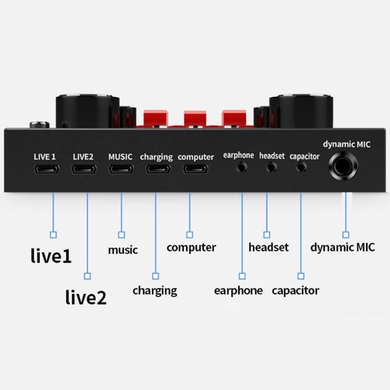 Professional Sound Interfaces For Studio Recording And Live Streaming With Low Noise High Fidelitys Sound Effects Builts In Reverbs