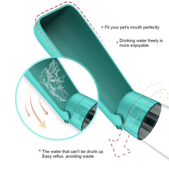 550ml Faltbare Hunde-Wasserflasche Tragbarer Outdoor-Haustier-Wasserspender für Katze Welpe Spaziergänge Wandern Reisen