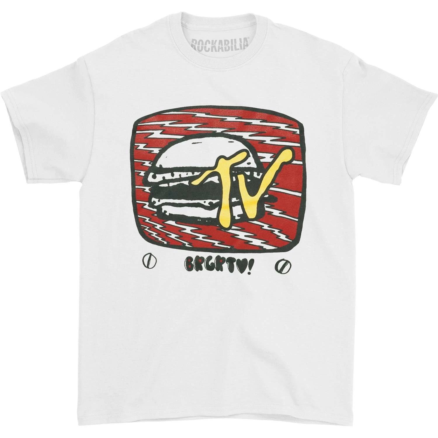 Men s Burger Records T-shirt Small White L