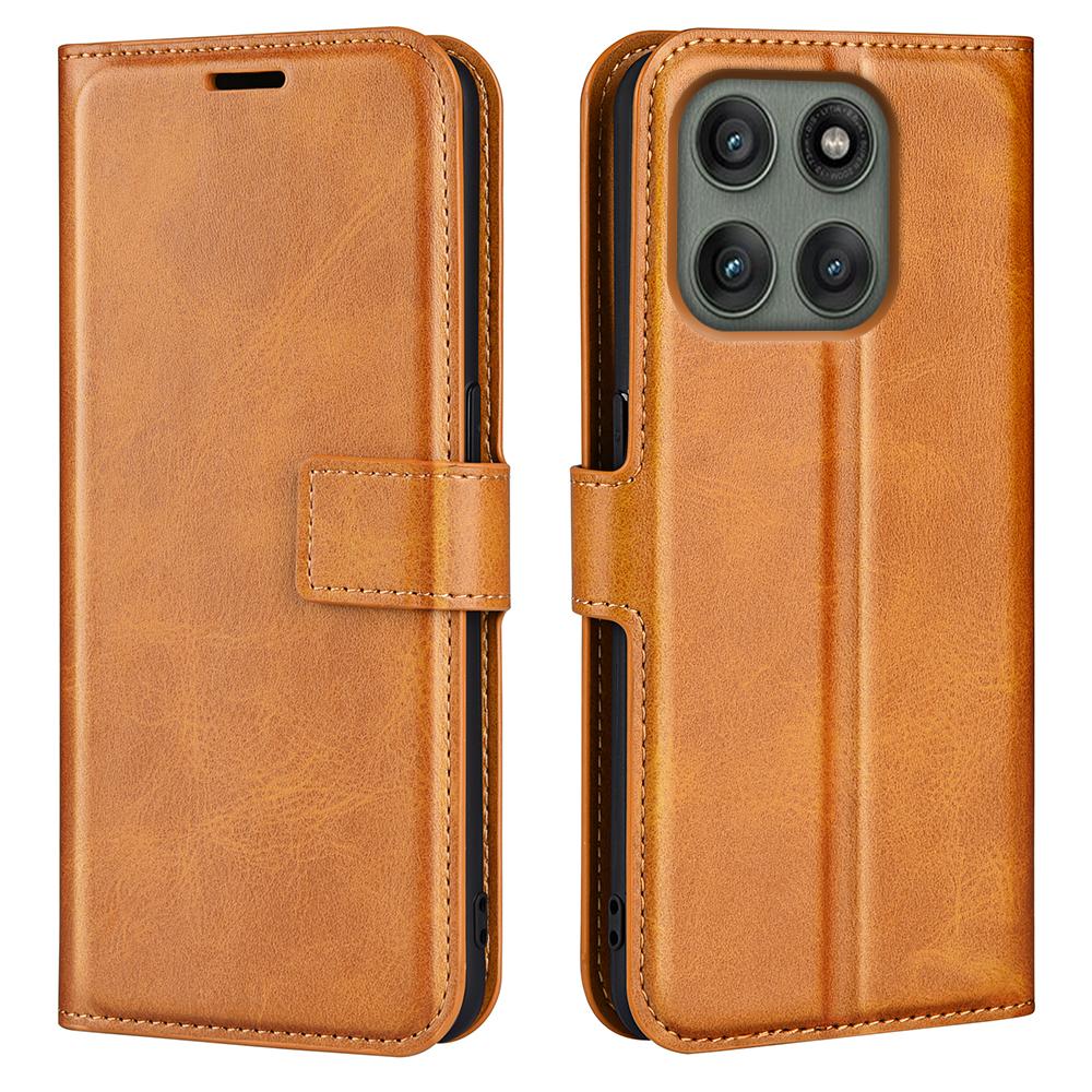 For Motorola Edge 60 Pro 5G Stand Case Anti-Scratch Calf Texture Leather Phone Cover
