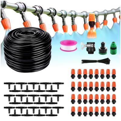 Set of Sprinkler, Water Curtain, Mist, Drops, Garden Plants, 32 Nozzles, 25 M