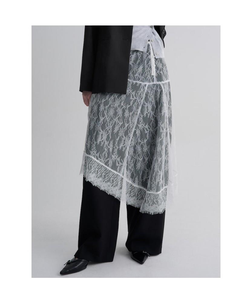 8SECONDS Lace Long Skirt White