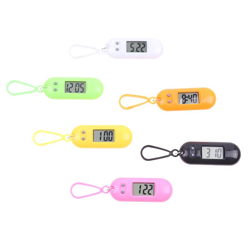 Ceas Digital Electronic Mini Studențesc Oval Afișare Oră Ceas Breloc Agățat