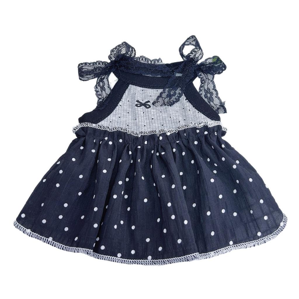Pet Spring and Summer Sleeveless Vest Dog Polka Dot Skirt Lace Bow Teddy Top Dog Clothes for Small Dogs Puppy