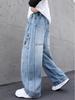 Boys' Spring & Autumn Straight Leg Cargo Jeans - Trendy Cool Style for 2026