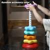 Montessori Children's Rainbow Rotating Ring Tower Puzzle Early Education Hand Eye Coordination Soothing Toy