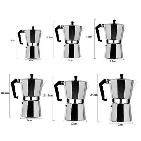 50/100/150/300/450/600ml Coffee Maker Espresso Percolator Stove Top Pot Kettle