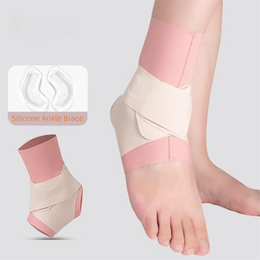 Anti Sprain Elastic Ankle Brace Ultra-Thin Foot Support Stabilizer Ankle Sleeve  Sports Fitness M розовый