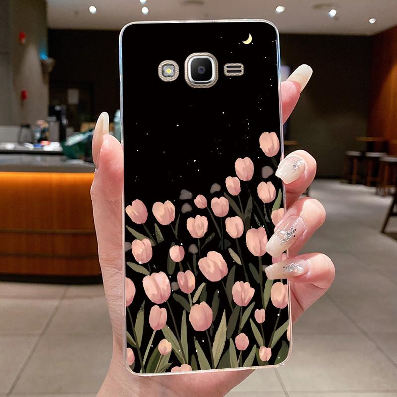 For Samsung Galaxy J2 Prime J2 Ace Grand Prime A5 2015 Case Flower Butterfly Phone Capa Soft Silicon Transparent TPU Jelly Cover