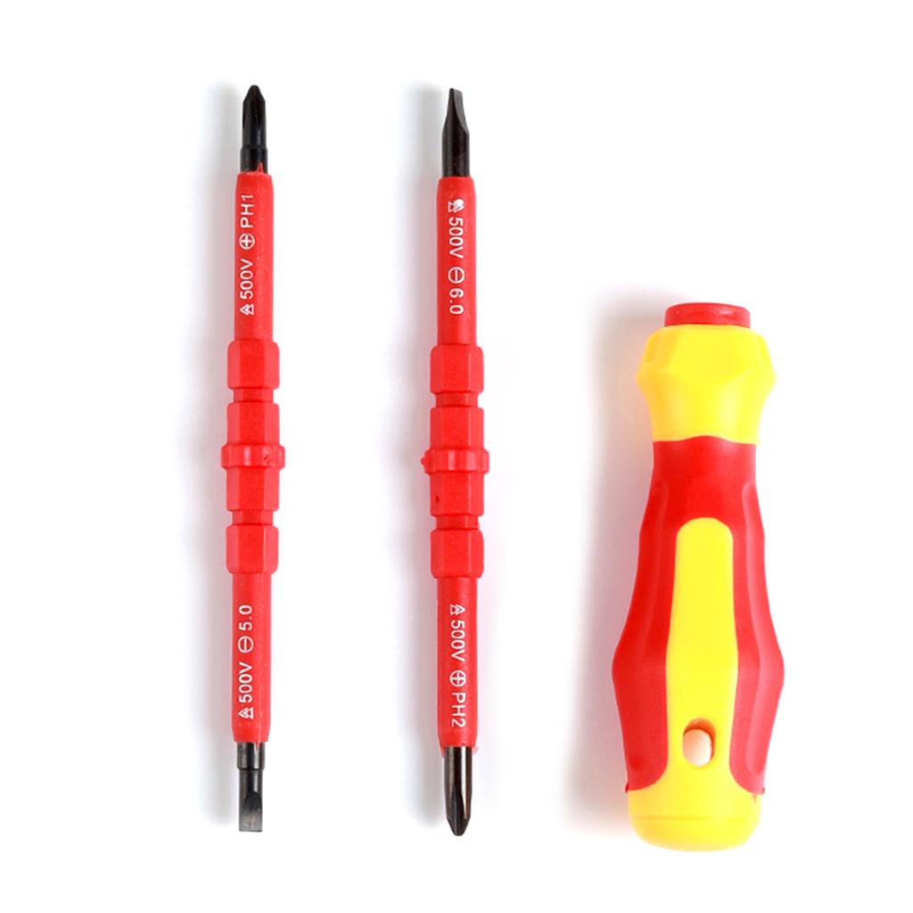 Electrician Screwdriver Insulated Screwdriver Set For MultiFunctional Repair Tool Strong Magnetic Phillips Slotted Tips