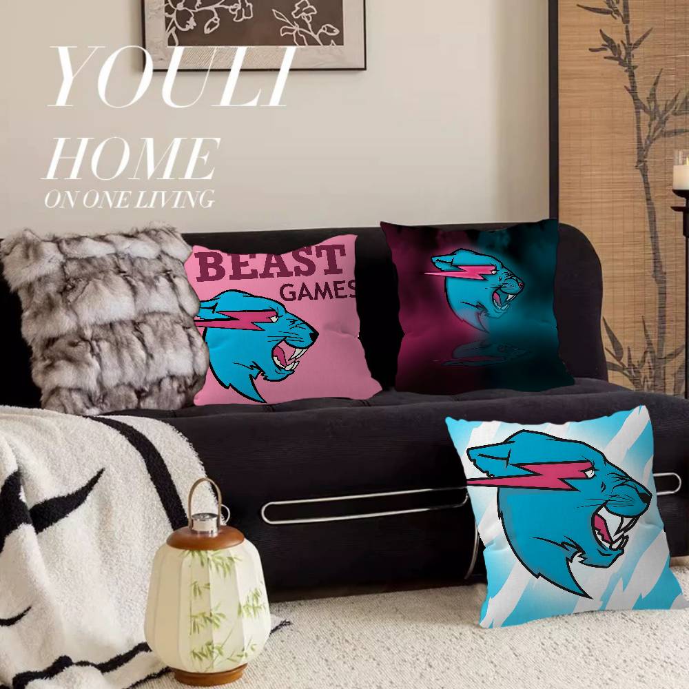 Game Blogger Mr-Beasts Cushion Cover Decorative Pillow Sofa Home Decor Case Pillow Cases