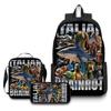 Printed Backpack Wooden Stick Man Shanhaijing School Bag Pencil Case
